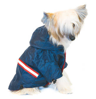 ropa para perros chubasquero azul marino