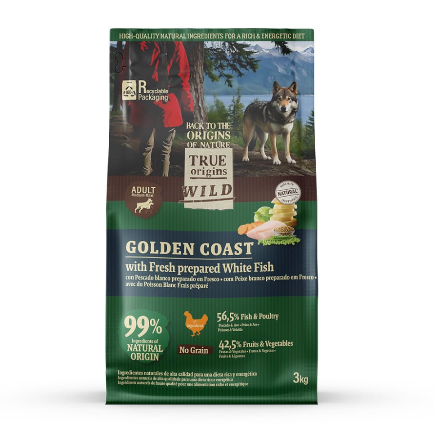 True Origins Wild Golden Coast con Pescado blanco pienso para perros
