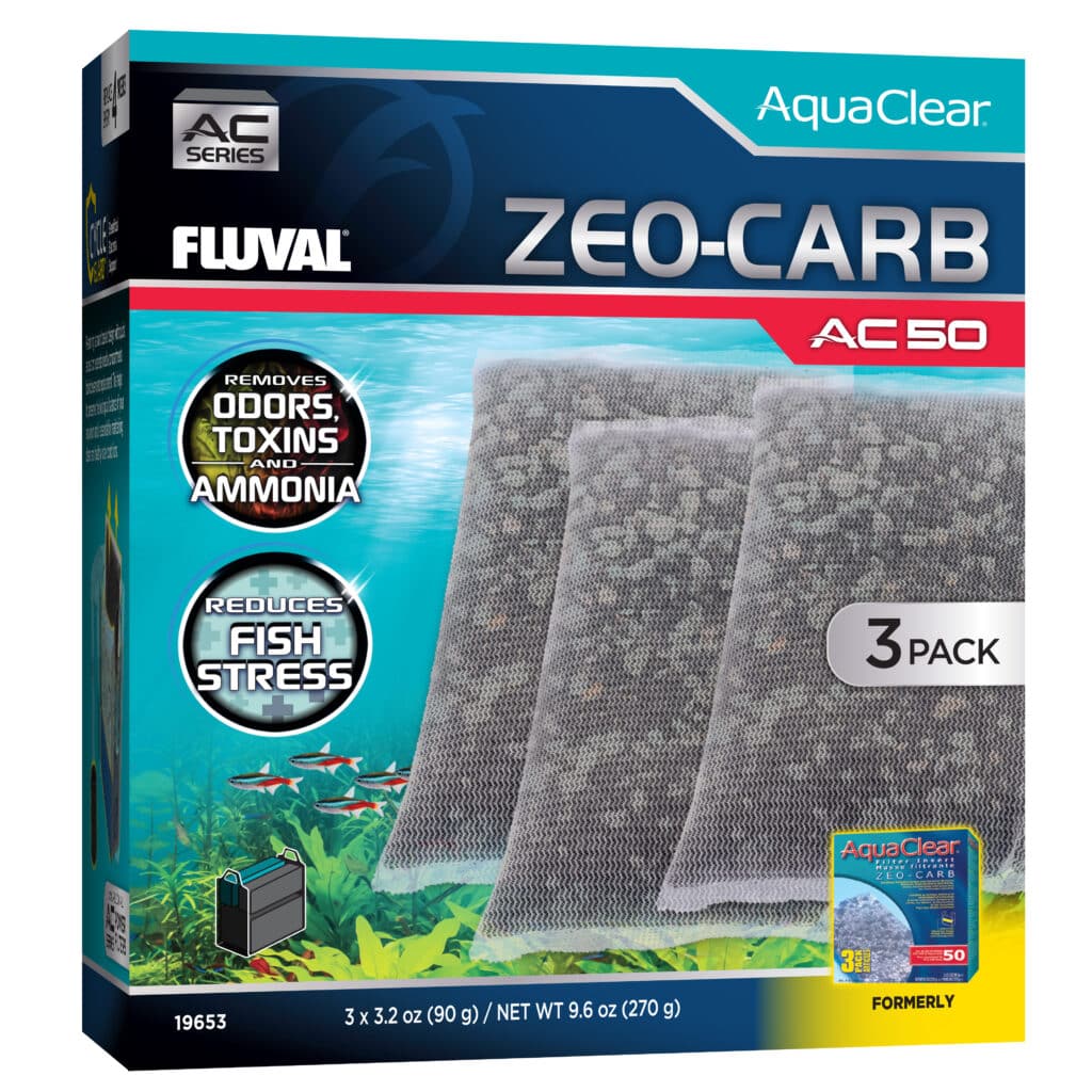 Carga Zeo-Carbón para filtro mochila para acuario Fluval AquaClear AC50,1pc