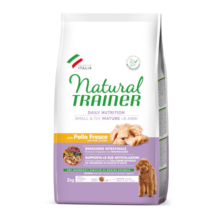 2 kg Natural Trainer Mature Small&Toy Pollo pienso para perros