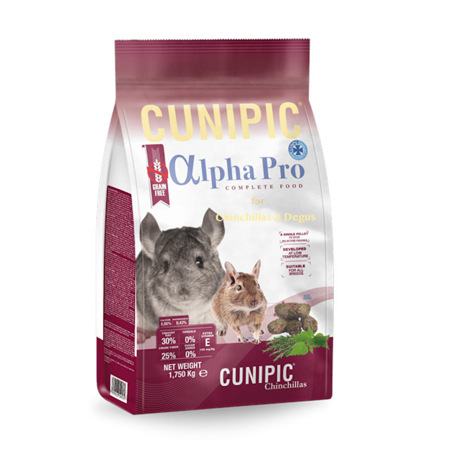 0.5 KG Cunipic Alpha Pro Grain Free comida para chinchillas