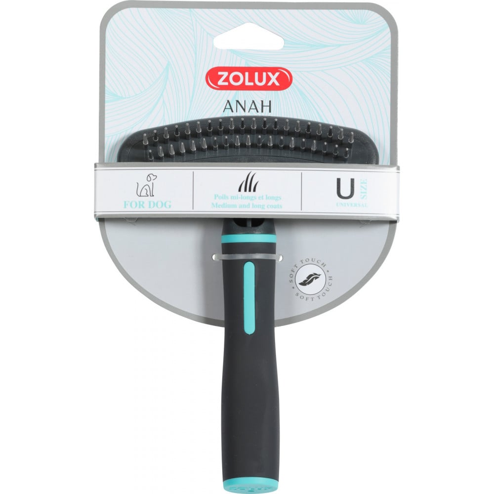 Zolux– Estrija de Doble Fila 39 Dientes, tamaño 12 x 3 x 17 cm, Gama ANAH, para Perros, ZO-470822