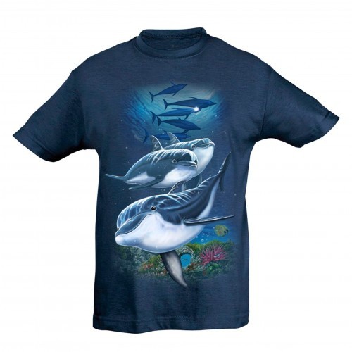 Camiseta Niño Fiesta Delfines color Azul, , large image number null