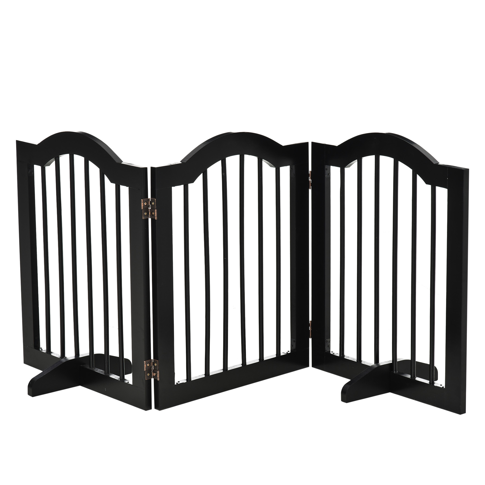 PawHut Barrera de Seguridad Negro