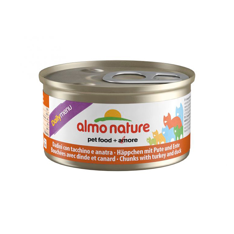 Lata Almo Nature Feline Daily Menu con trozos 85 gr image number null