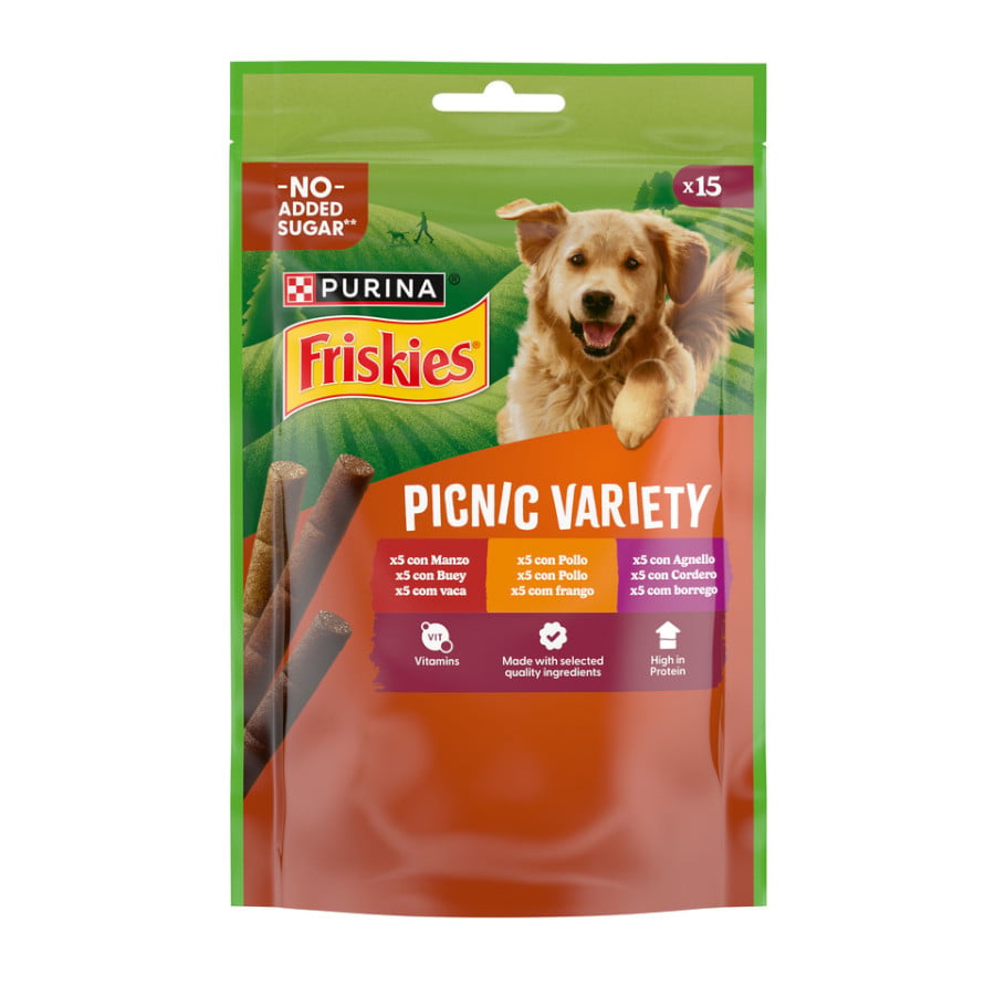 90 barritas Friskies Palitos Picnic Variety Surtidos para perros ¡Pack ahorro!