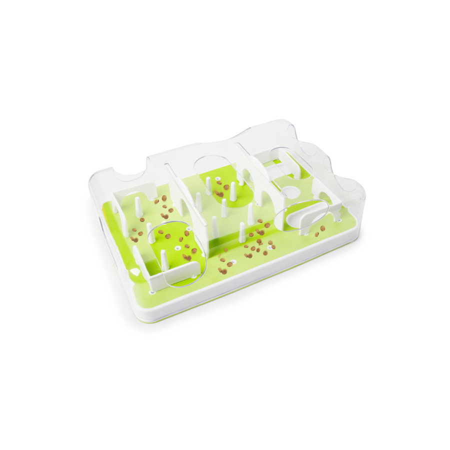 All For Paws Comedero Rompecabezas Verde para gatos