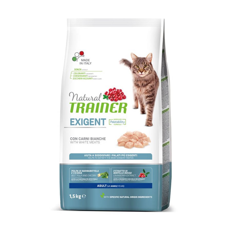 Pienso para gatos Natural Trainer Adult Exigent con carne 1,5 kg image number null