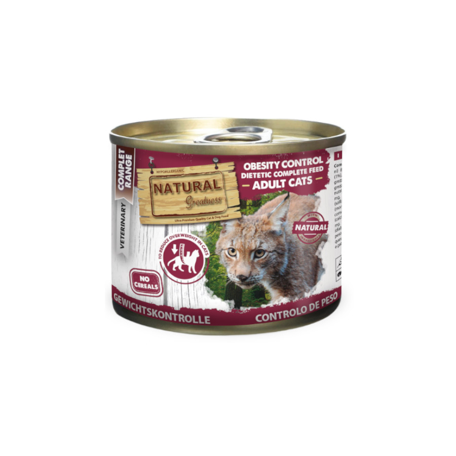 0.2 KG Natural Greatness Obesity Pavo Comida Húmeda para gatos