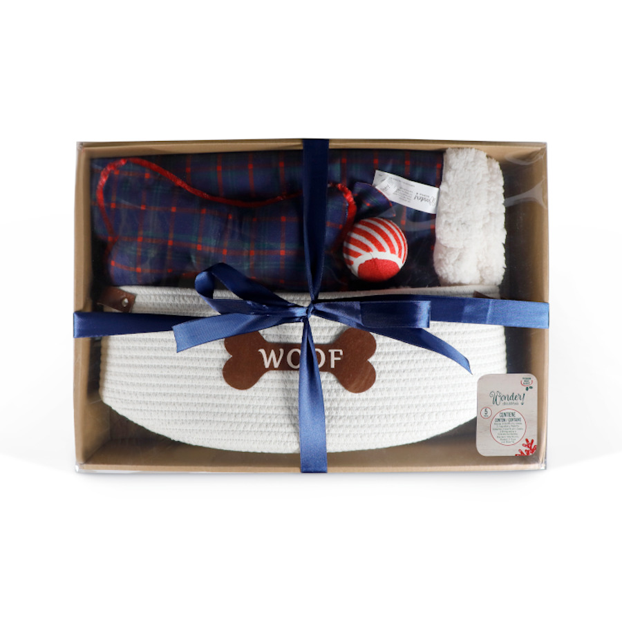 Wonder Christmas Cesta Navideña de juguetes para perros