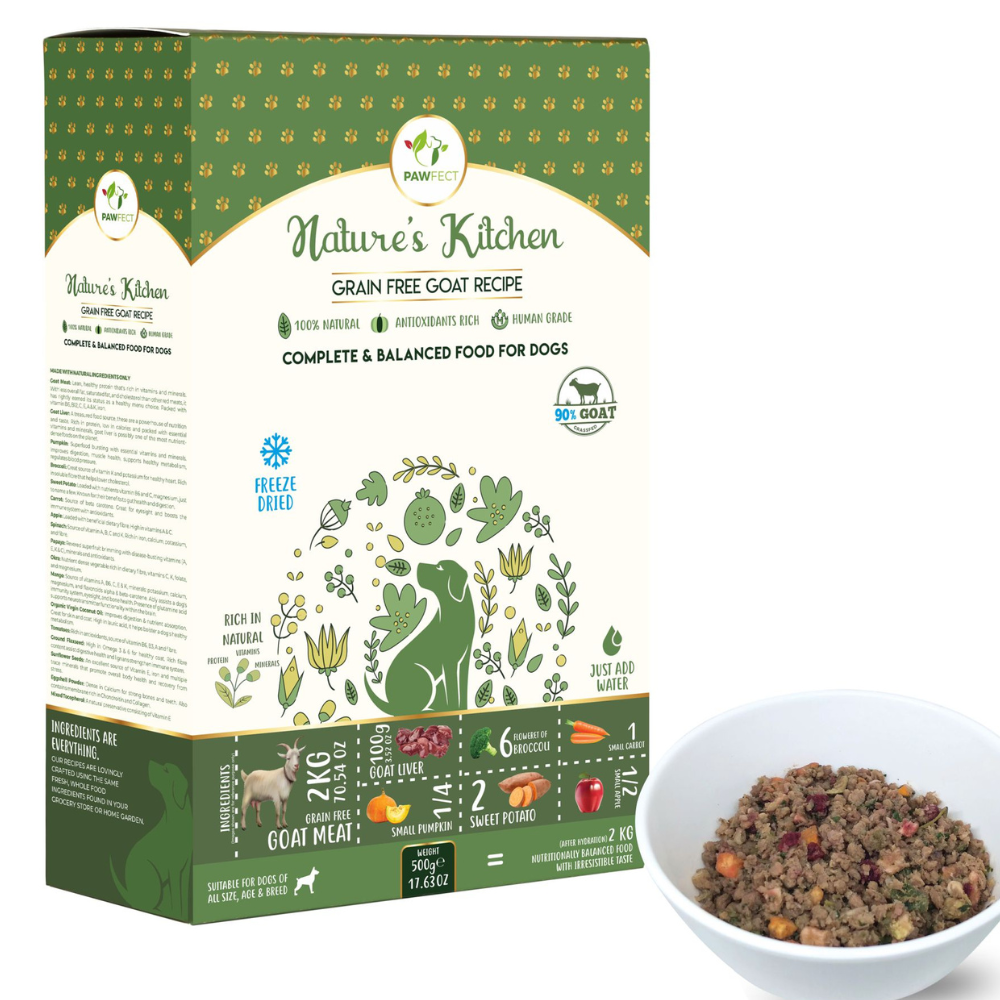 Alimento completo y equilibrado para perros sin cereales con cabra (500 g/17,64 oz)