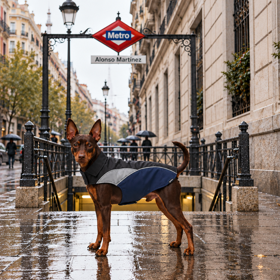 Gotoo Impermeable Reflectante Gris Azulado para perros