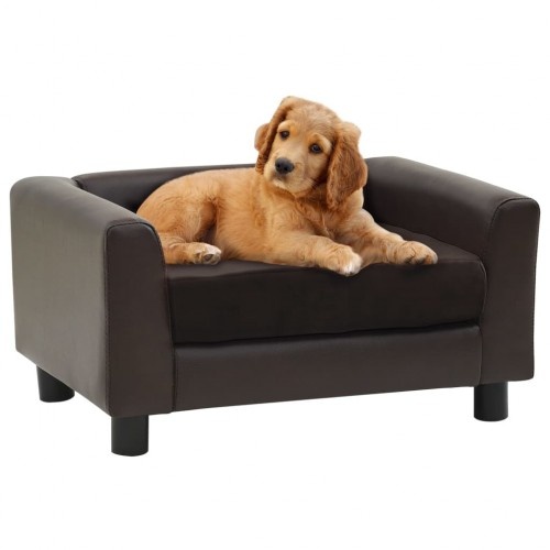 Vidaxl sofá rectangular marrón para perros