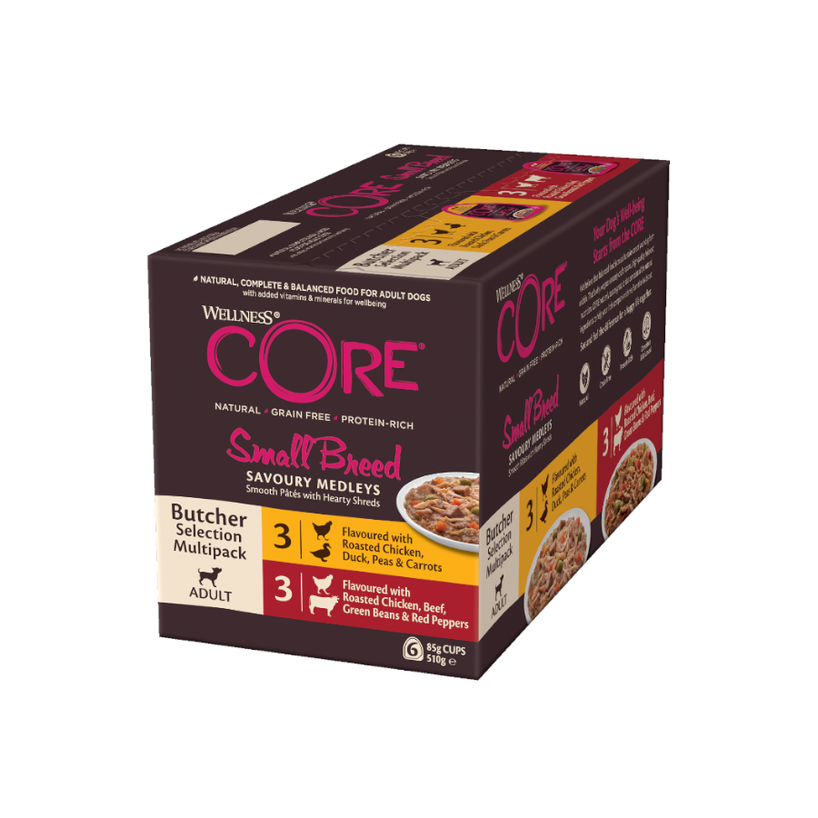 24 tarrinas x 85 g Wellness Core Small Butcher Selection tarrina para perros ¡Pack ahorro!