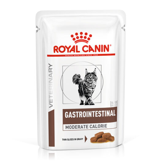 48 sobres x 85 g Royal Canin Veterinary Gastrointestinal Moderate Calorie sobre para gatos ¡Pack ahorro!