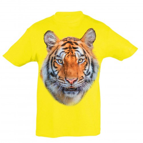 Camiseta Niño Cara Tigre color Amarillo, , large image number null