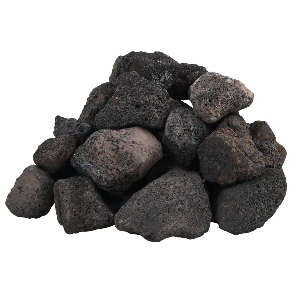 vidaXL Rocas volcánicas negras 10 kg 5-8 cm