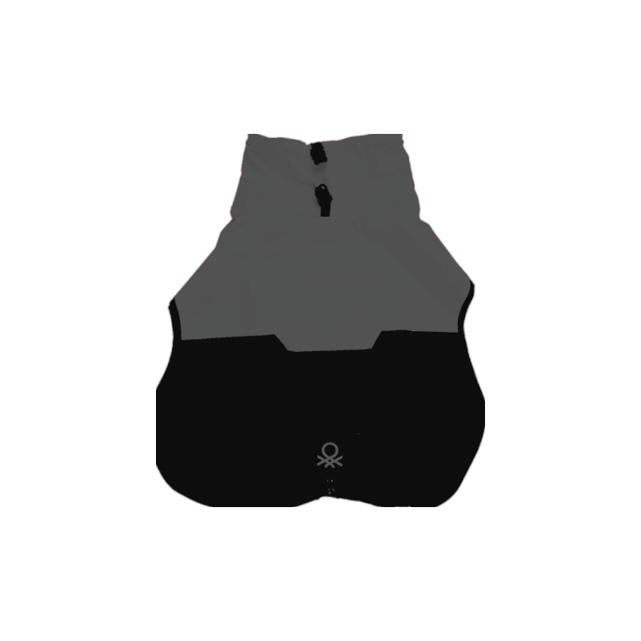 IMPERMEABLE PARA PERRO BENETTON GRIS Y NEGRO TALLA 45 cm