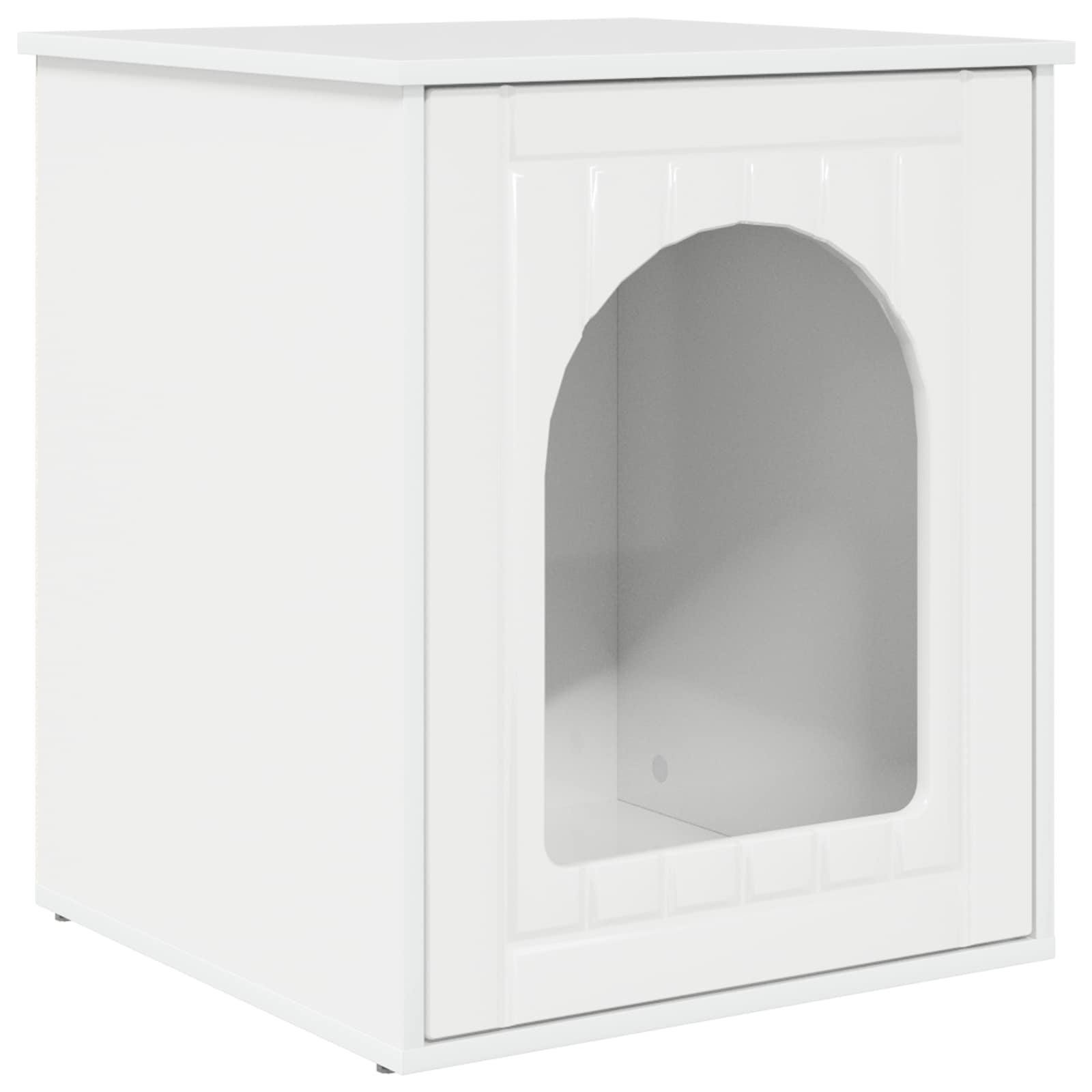 vidaXL Casa para Gatos Brillante 53 x 52 x 62 cm Madera de ingeniería