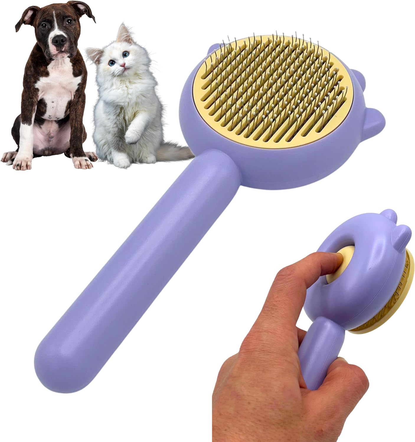 EL ÁTICO PETS Cepillo para Perros Quita Pelos Mascota. Cepillo Gato. Pet Hair Remover. Peine para Perros. Limpieza Fácil y Ágil. Desenredante Pelo