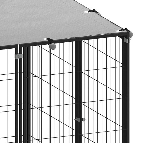 Vidaxl Perrera desmontable color Negro
