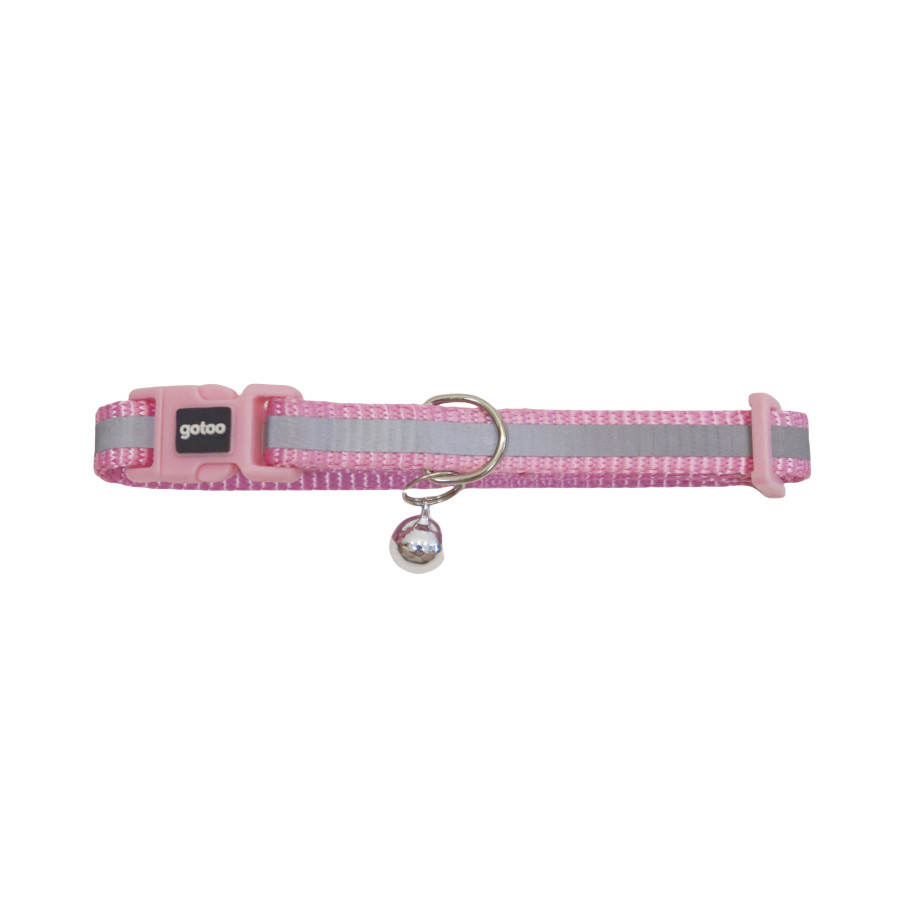 Gotoo Collar reflectante rosa para gatos