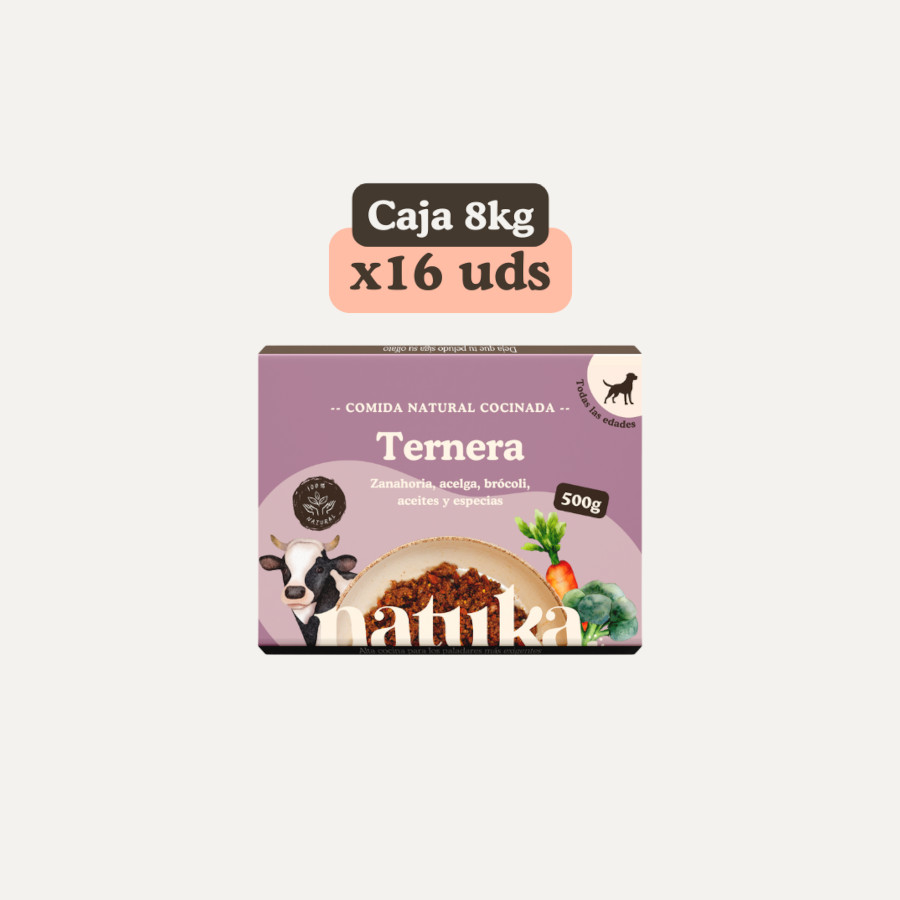 Comida para perros. Menú cocinado de ternera