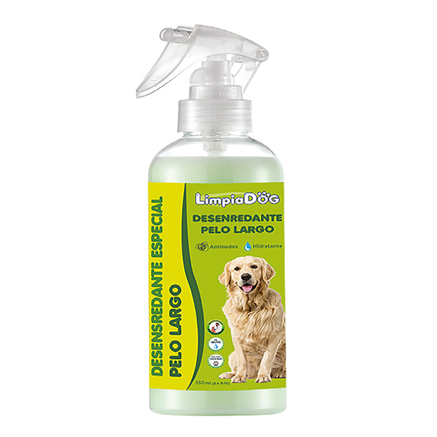 Limpiadog Spray Natural Desenredante 500ML, Suavizante y Acondicionador para Perros y Gatos - Ayuda a Eliminar los Nudos - Adecuado para Todo Tipo de