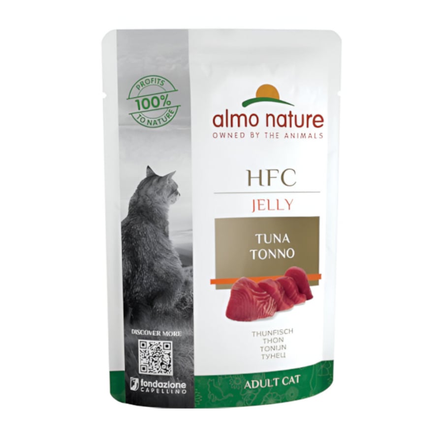 0.06 KG 55 g Almo Nature HFC Atún en Gelatina sobre para gatos