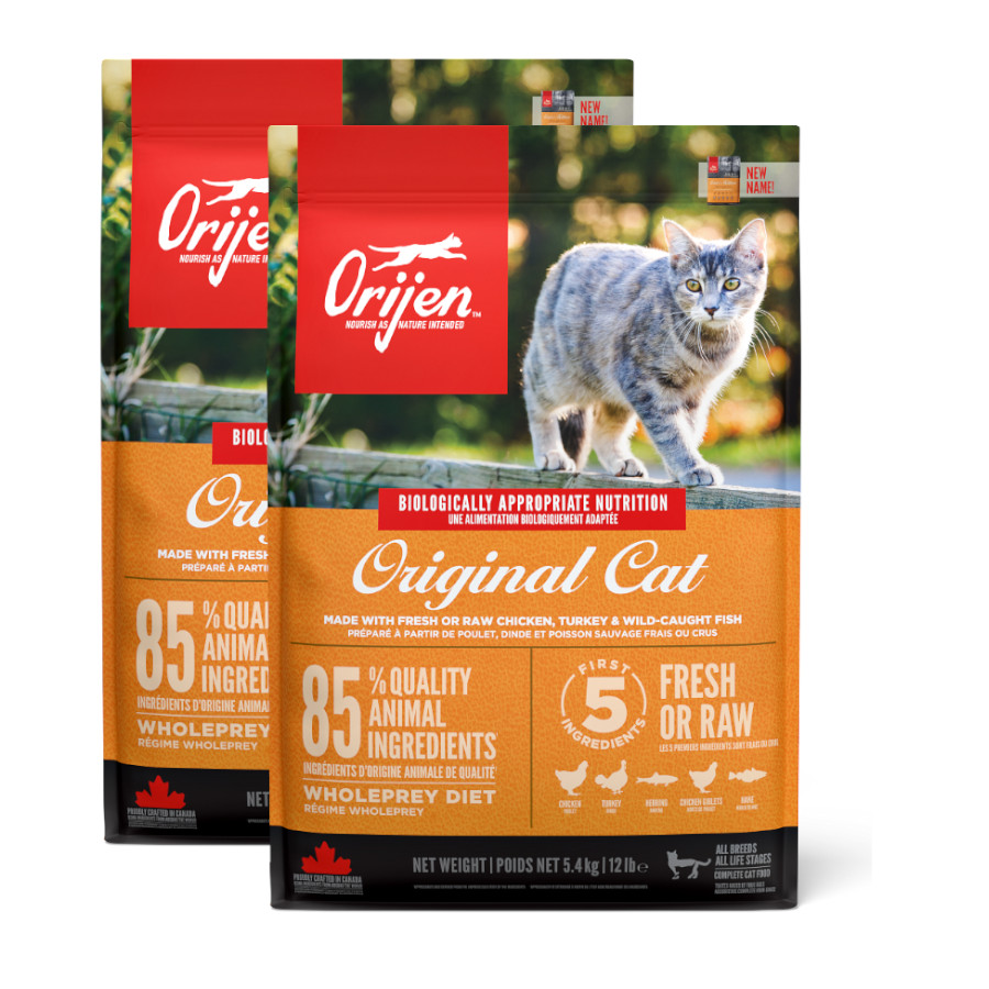 2 x 5.4 kg Orijen Original pienso para gatos y gatitos ¡Pack ahorro!