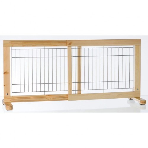 Barrera ajustable para perros color Madera