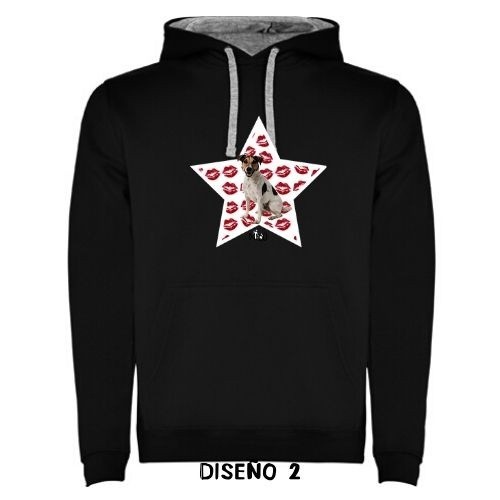 Sudadera capucha besos personalizable color Negra, , large image number null