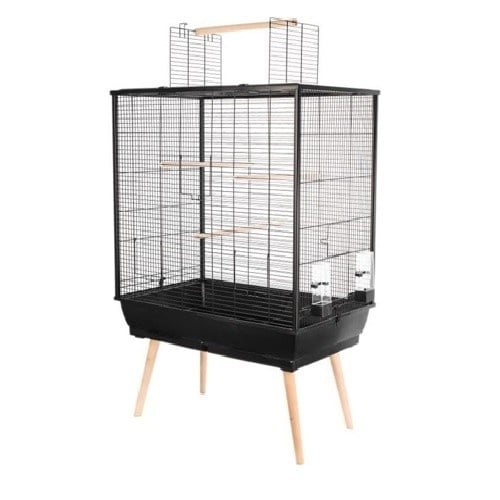Zolux neo jaula elevada negra para pájaros