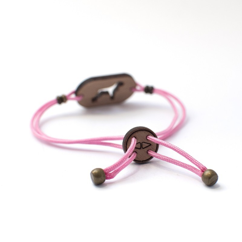Pulsera de madera Beagle personalizable color Rosa, , large image number null