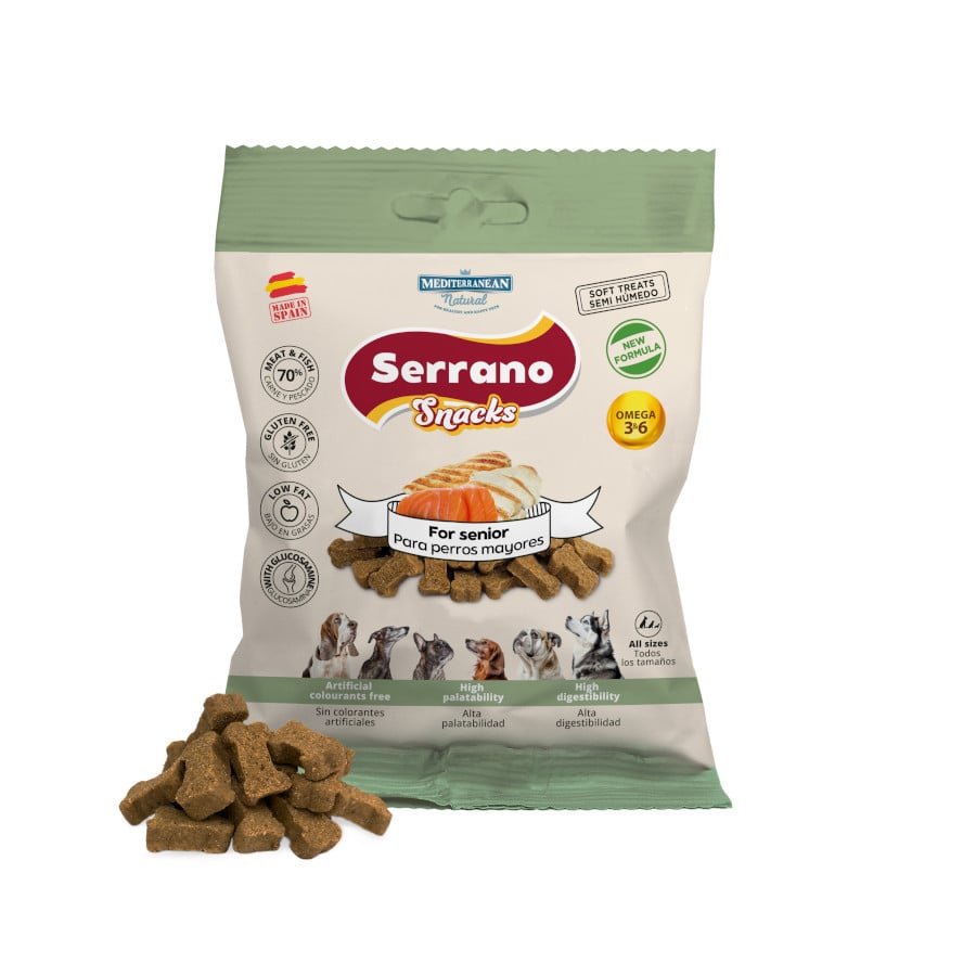 85 g Serrano Bocaditos Senior para perros