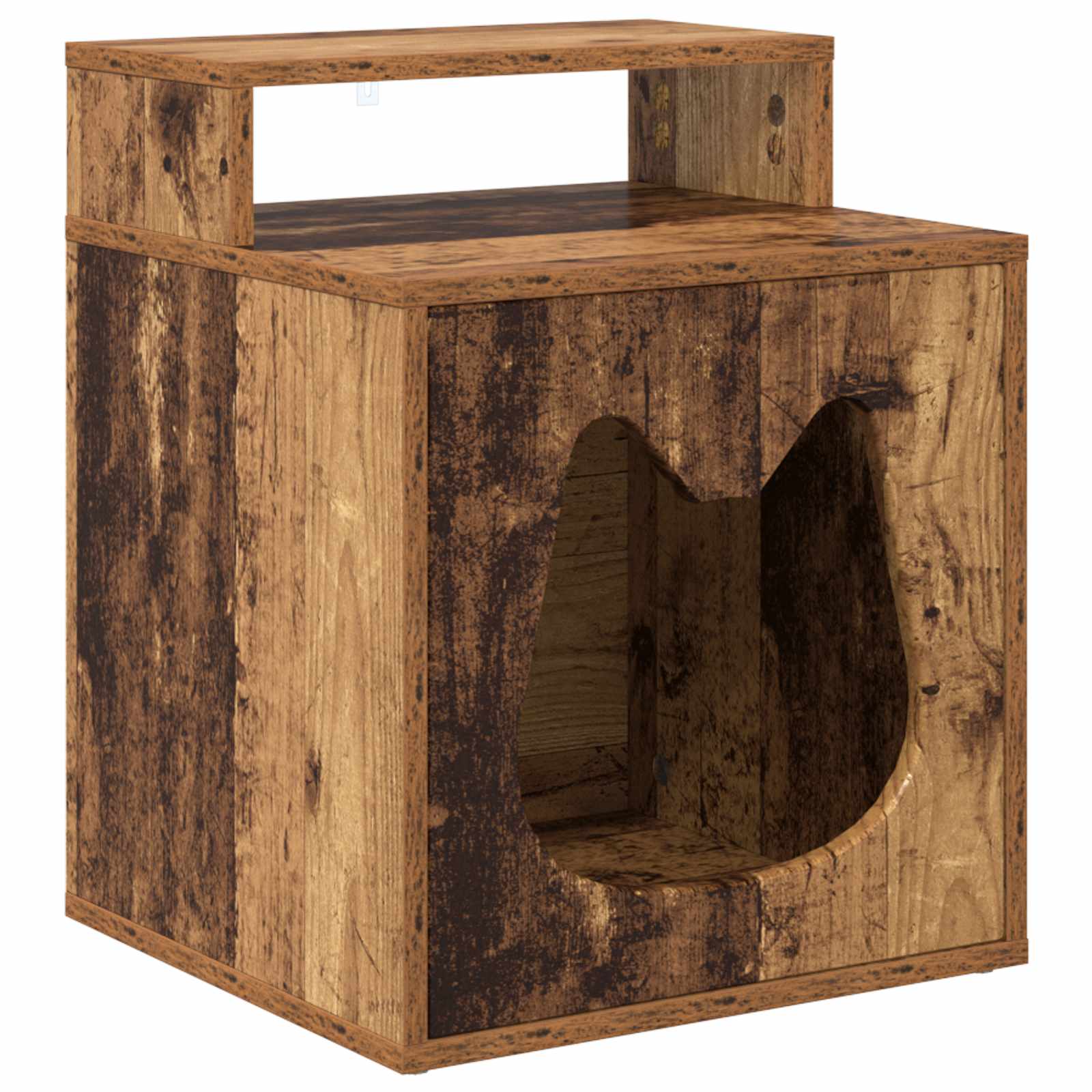 vidaXL Casa para Gatos Madera vieja 42,5 x 40 x 53,5 cm