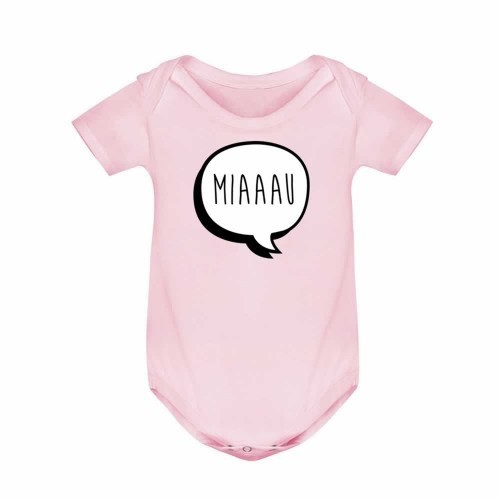 Body bebé «Miau» color Rosa
