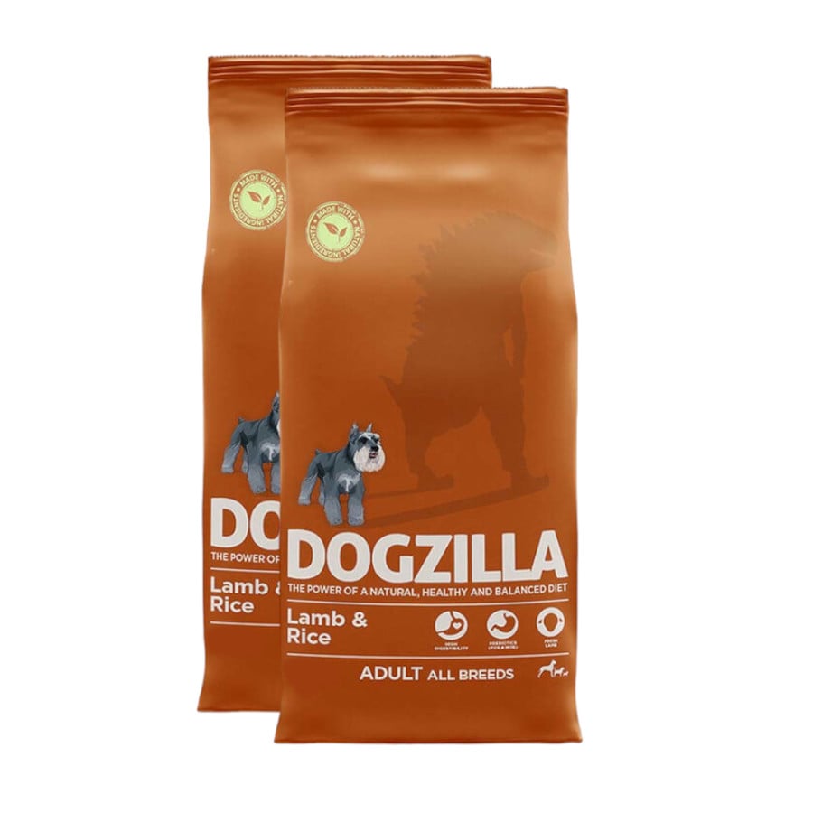2 x 3 kg Dogzilla Adult Cordero y Arroz para perros ¡Pack ahorro!