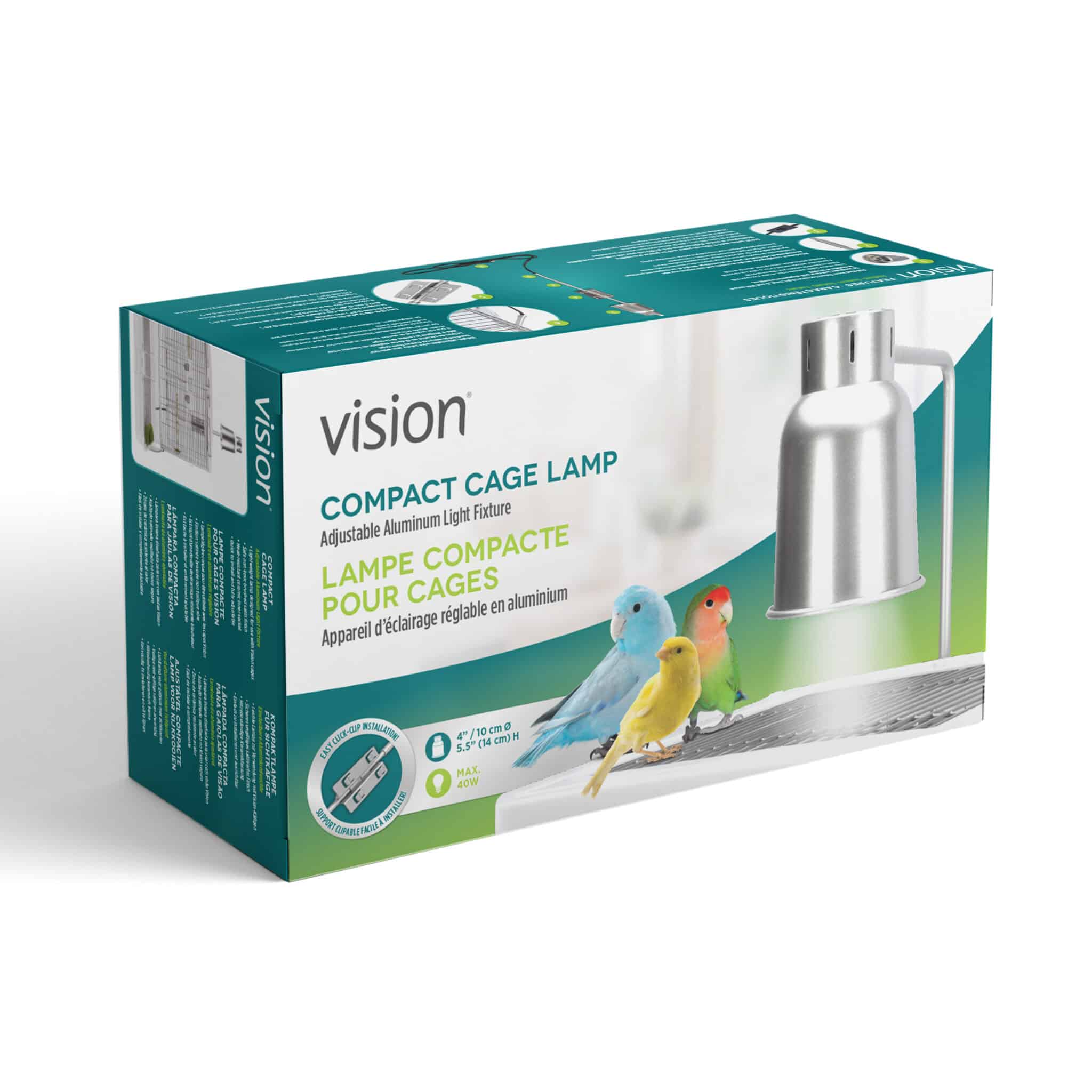 Lámpara compacta para jaula de pajaros, 40W max.