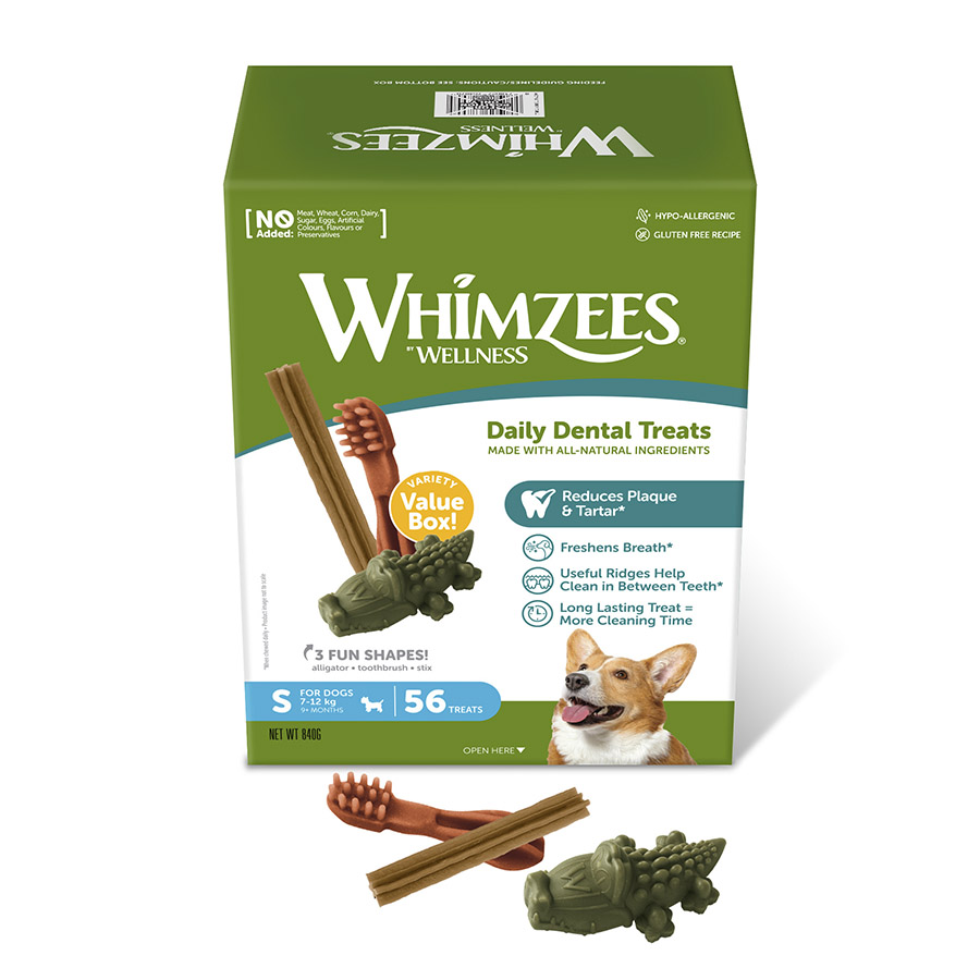 56 barritas Whimzees Snack Dentales para perros de razas pequeñas