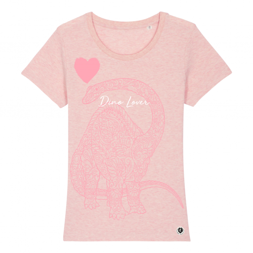 Camiseta Mujer Dino Lover color Rosa, , large image number null