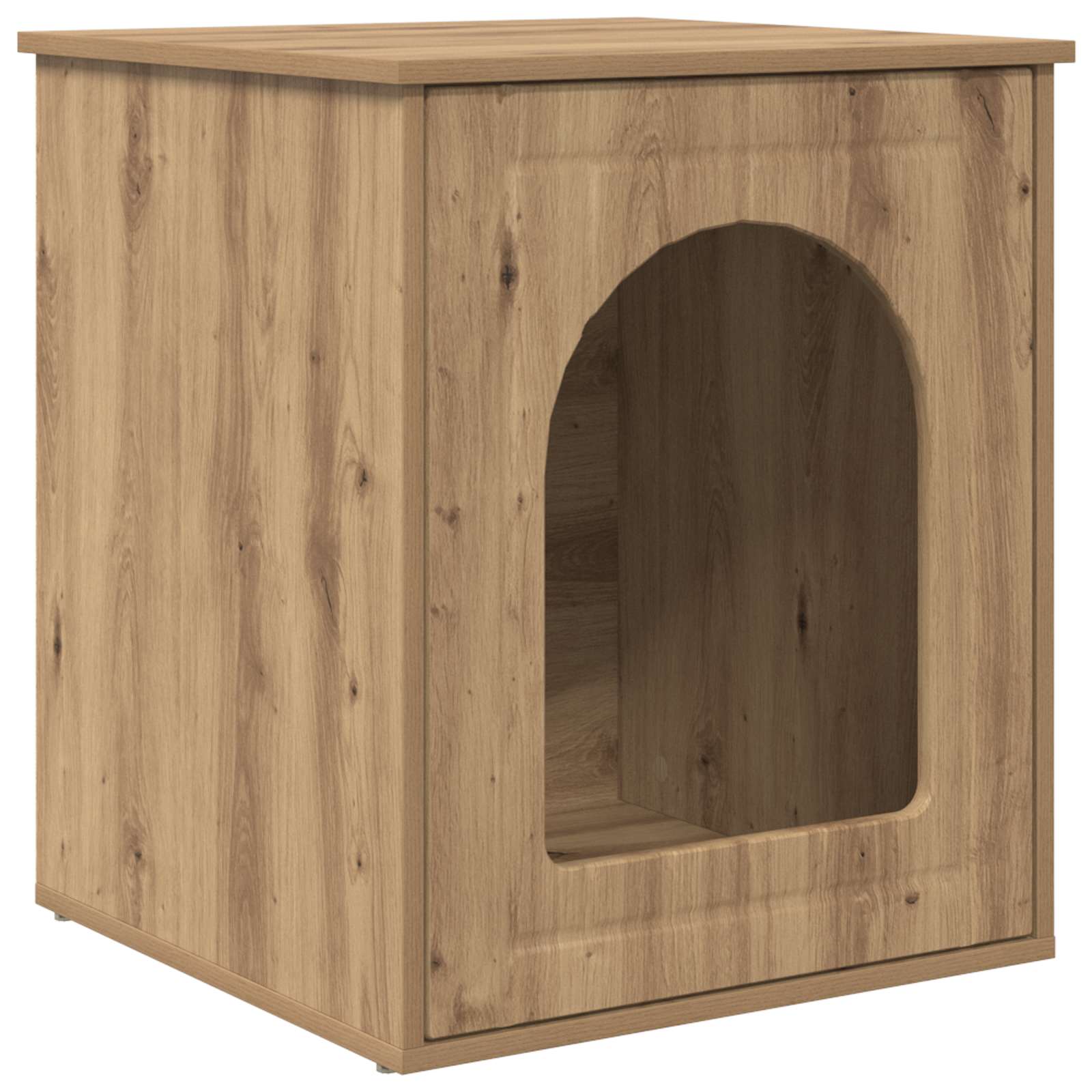 vidaXL Casa para Gatos Roble Artesanal 53 x 52 x 62 cm