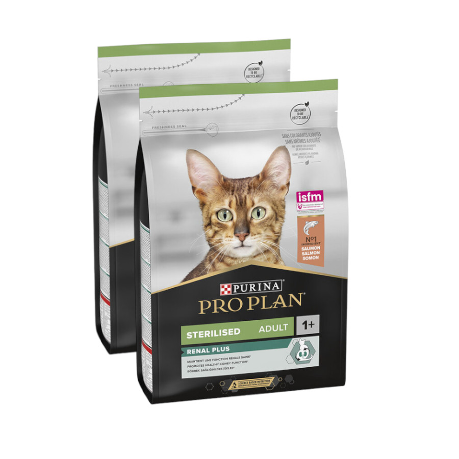 2 x 3 kg Pro Plan Adult Sterilized Salmón Pienso para gatos ¡Pack ahorro!