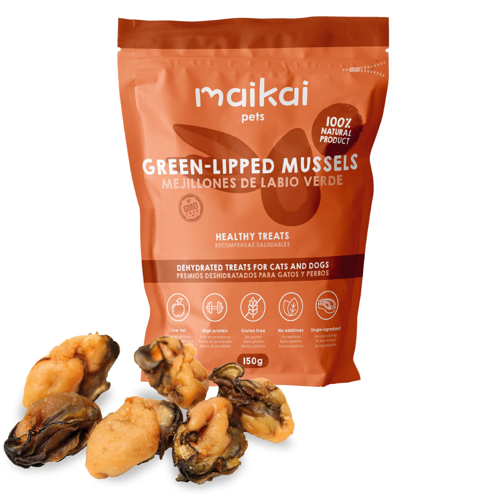Snack Mejillones de Labio Verde para Perros y Gatos- 150g