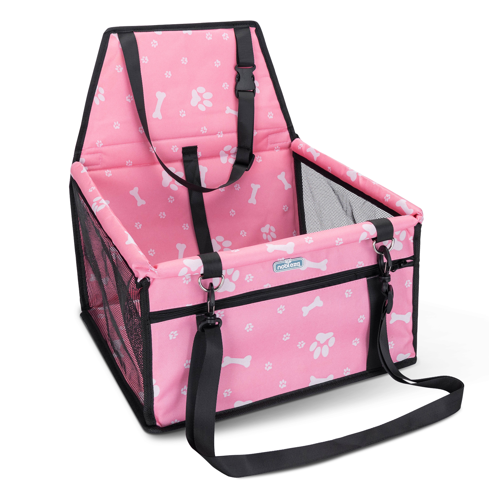 Nobleza - Refuerzo de Coche para Perros, Asiento del Coche de Seguridad para Mascotas Perro Gato Plegable Lavable Viaje Bolsas y Otra Mascota Pequeña