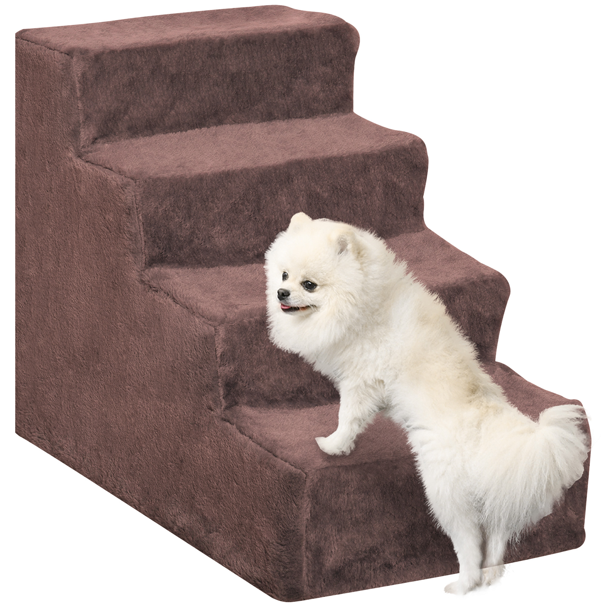 PawHut Escalera para Mascotas Gris Oscuro