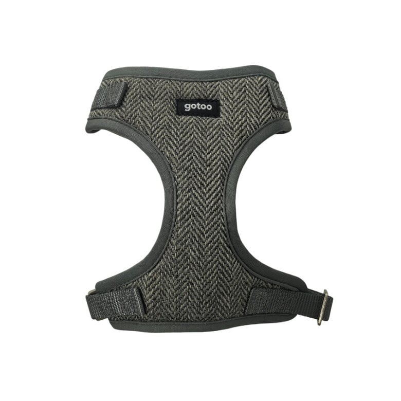 Gotoo Arnés ajustable espiga gris para perros