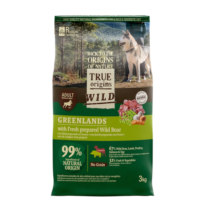 3 kg True Origins Wild Greenlands pienso para perros