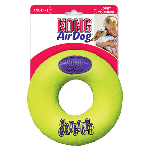 Kong – Juguete Kong para perros Airkong donut squeaker. Amarillo