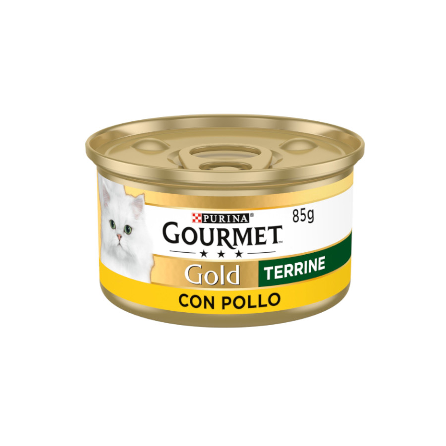 24 latas x 85 g Gourmet Gold Terrine de Pollo lata para gatos ¡Pack ahorro!